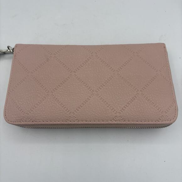 Steve Madden Wallet Womens Zip Around Wristlet Pink Clutch Purse - Picture 8 of 10